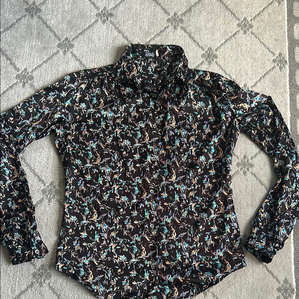 Vintage Tucci Floral Long Sleeve Blouse